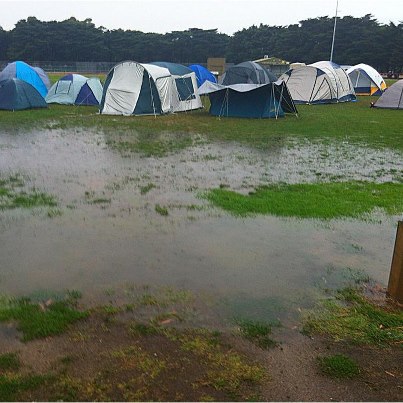 Tony Harley's camp site (wet)
