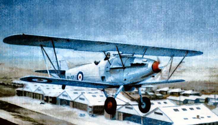 A Hawker Demon, over Laverton 1934