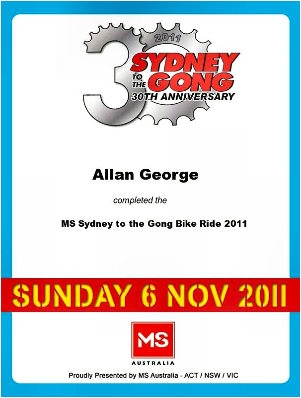 Allan George certificate
