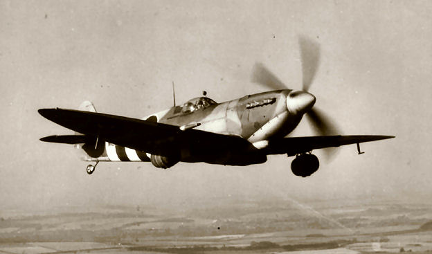 Spitfire in flight