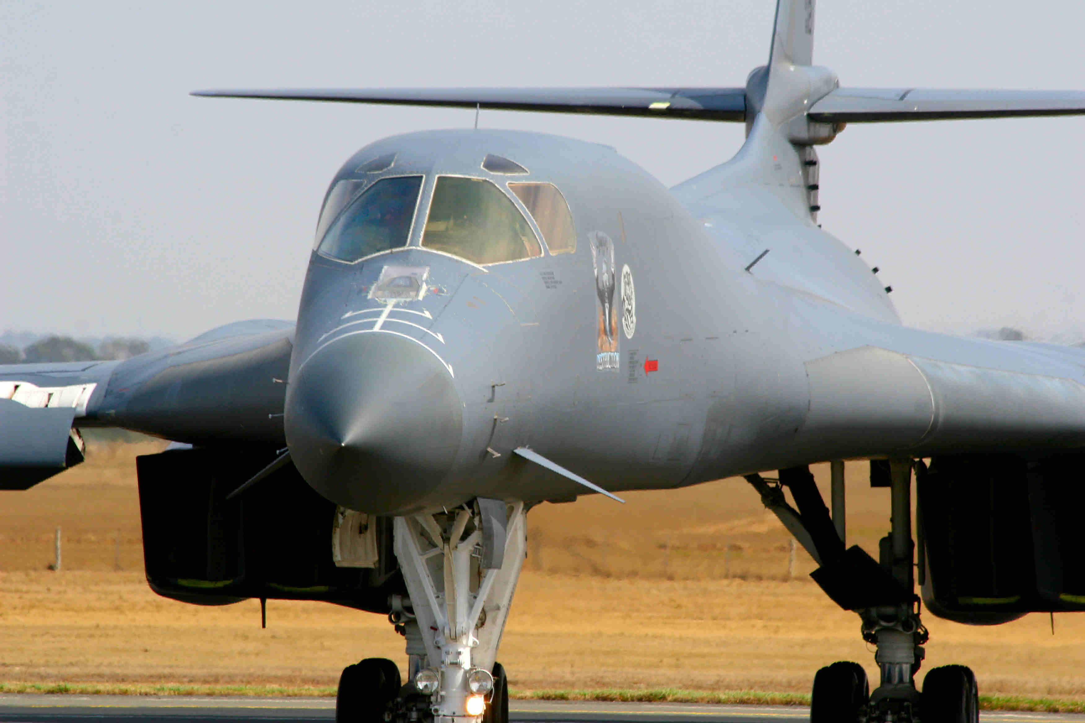 USAF B1 Bomber taxying