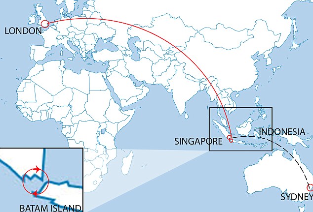 Flight Path of Qantas A380