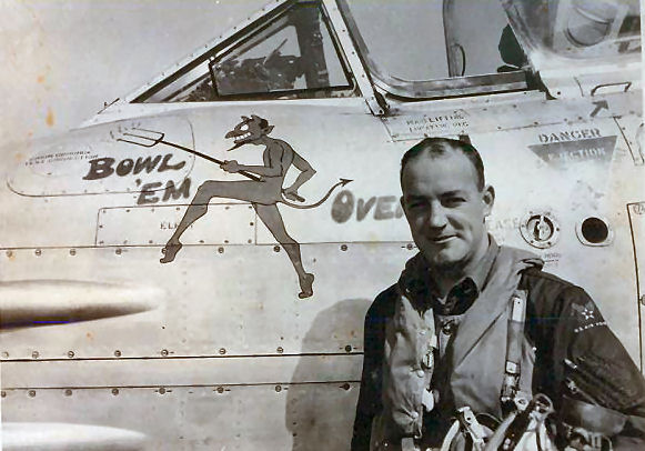 Geoff Collins beside his aircraft