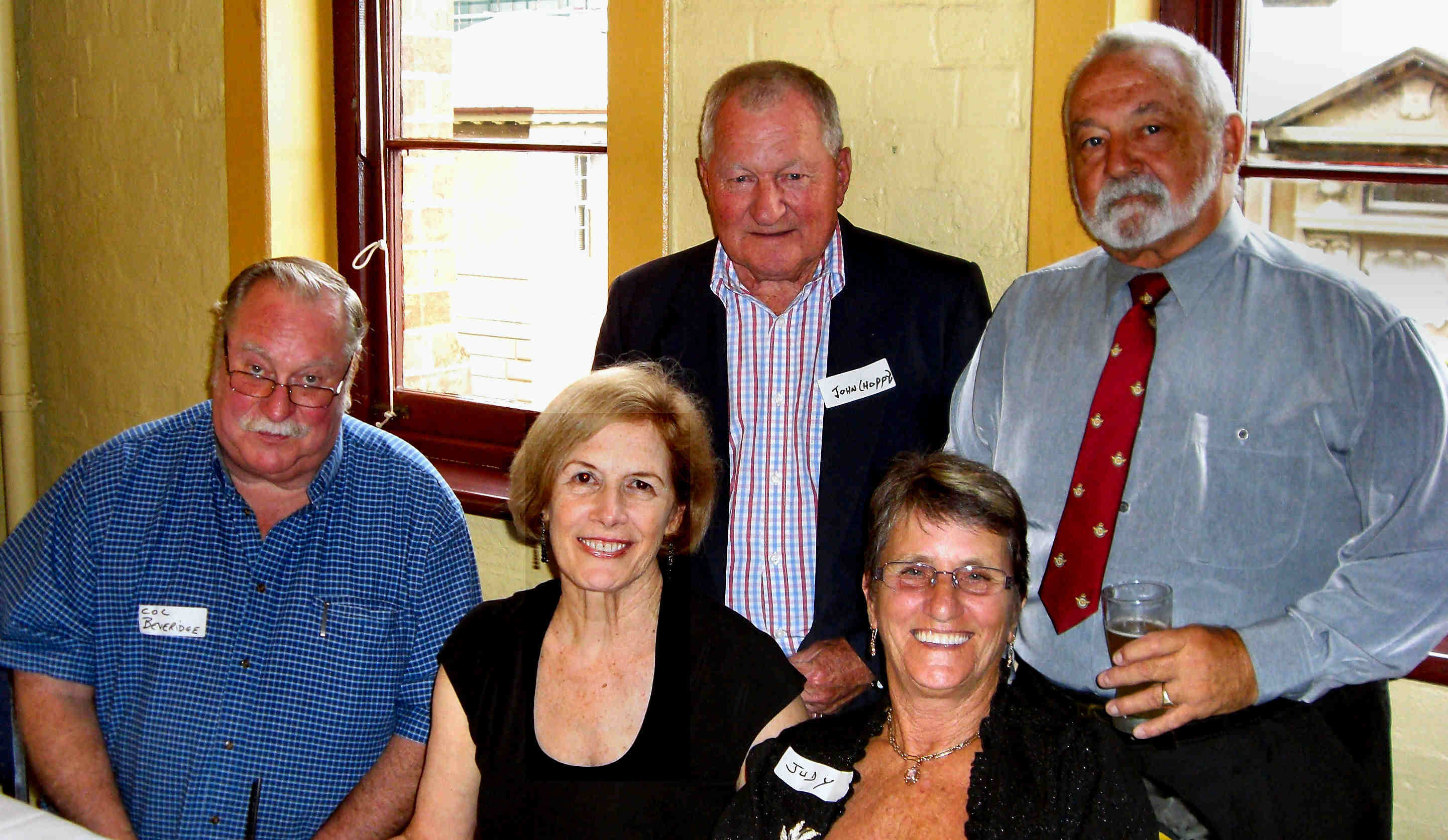 Col Beveridge, Faye Chatham, John Hoppy White, Judy Hannaford, Clive Hannaford.