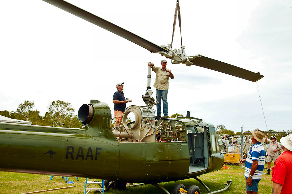 Getting ready to fit the rotor assembly