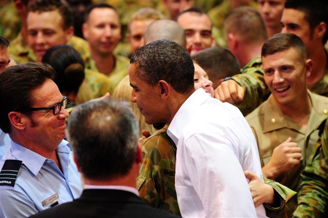 Wng Cdr Gary Ilton and Barack Obama