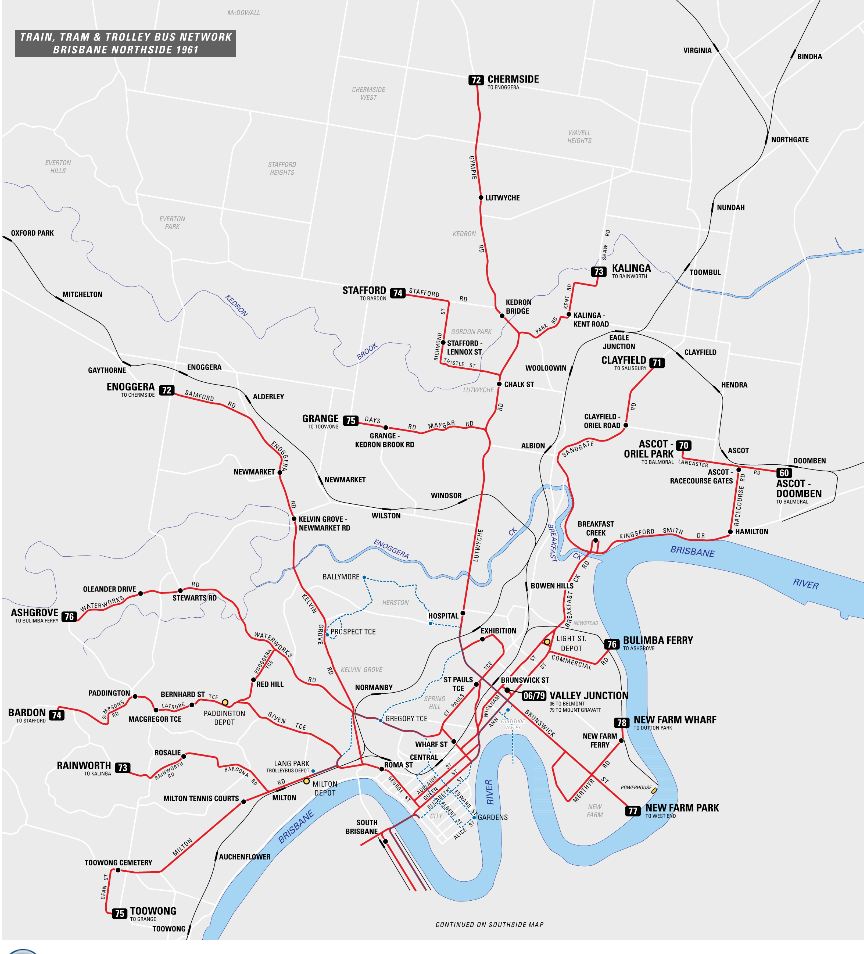 Brisbane tram route north