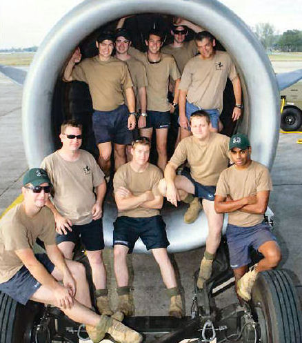 36 Sqn blokes - at Butterworth for engine change