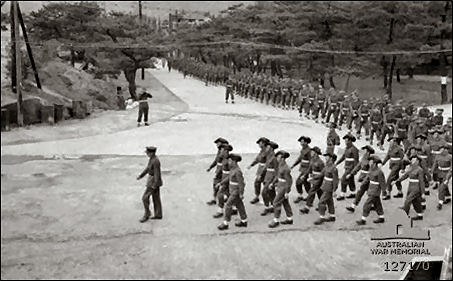 Australians marching on Anzac day, Japan.
