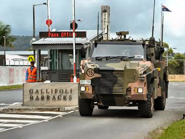 Entrance to Gallopili Barracks