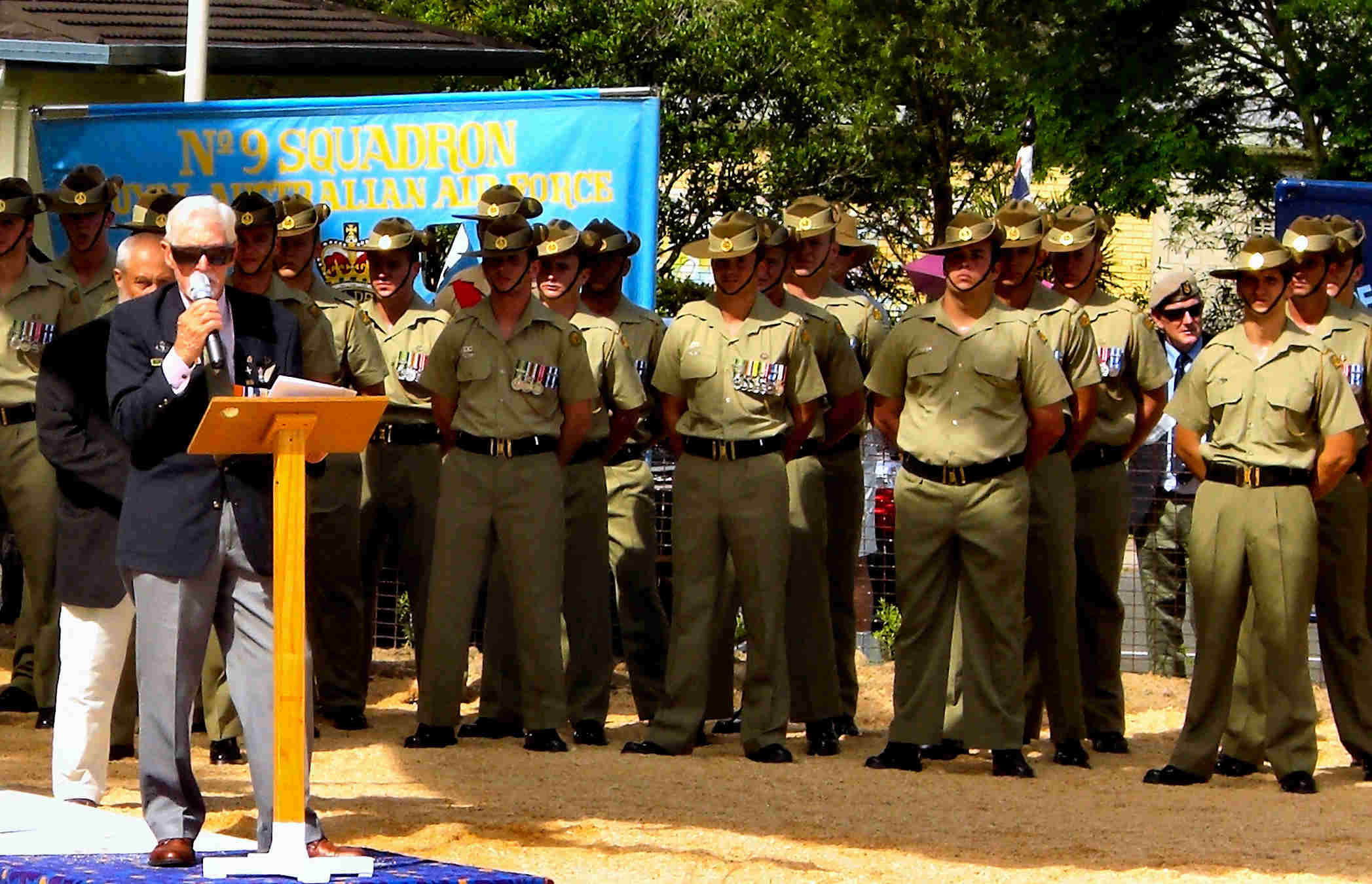 Harry Smith addressing the crowd