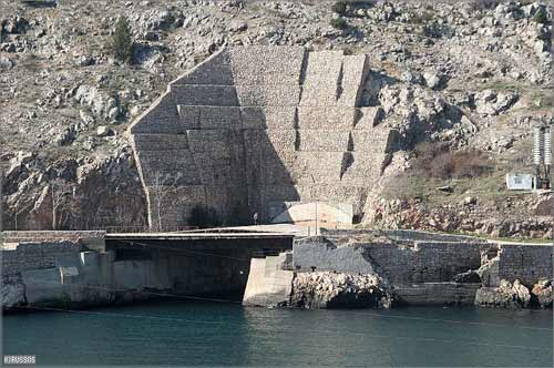 Entrance to Black Sea Fleet's sub base