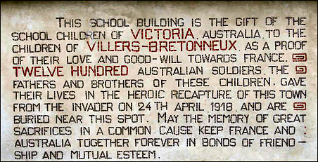 Plaque at Victoria School