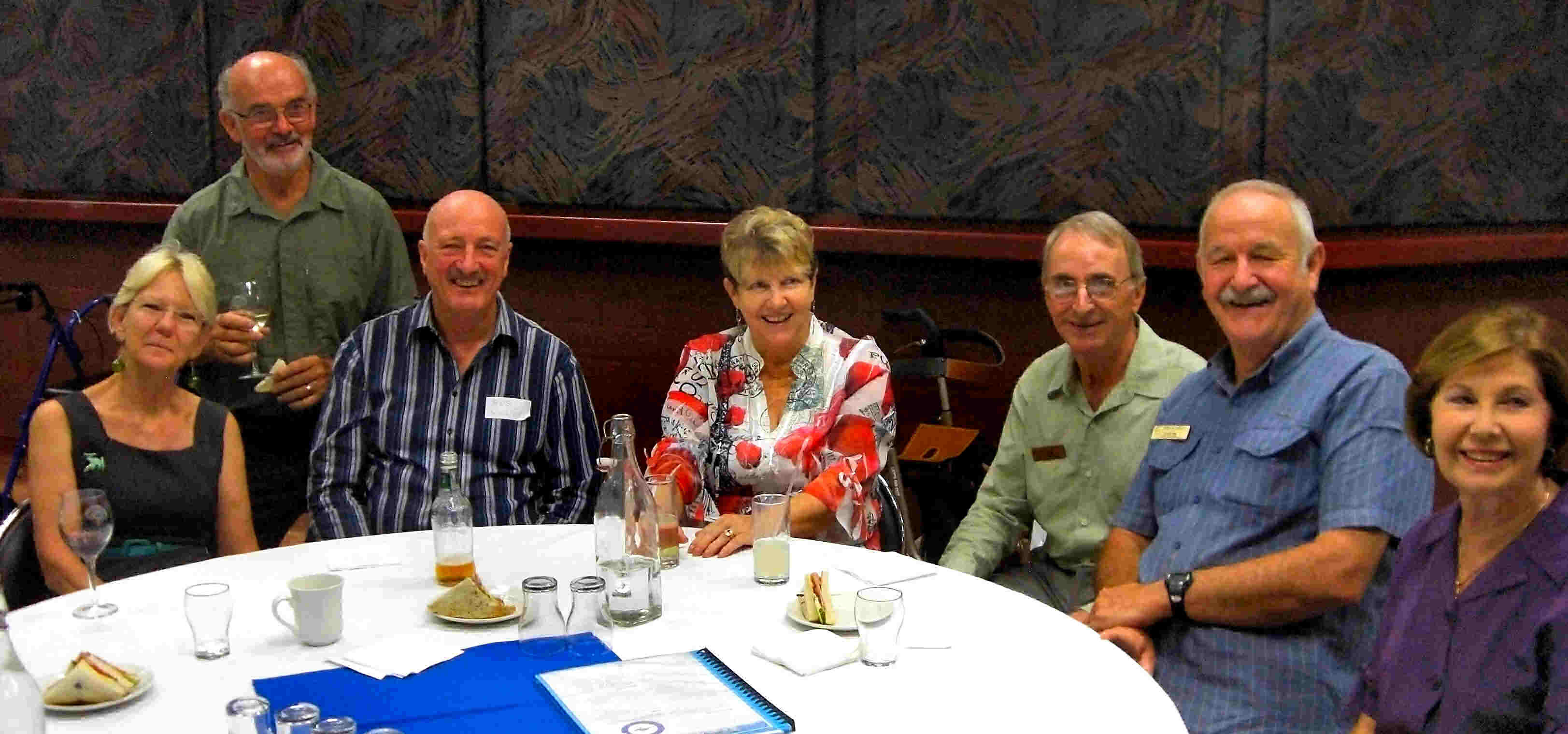 L-R:   Susan Bothman, Peter Franks, Bob Williams, Cathy Williams, Jeff Pedrina, John Griffiths, Robyn Pedrina.