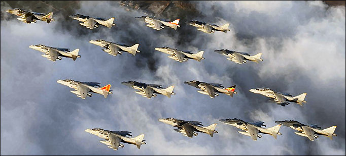 The last flight of the Harrier