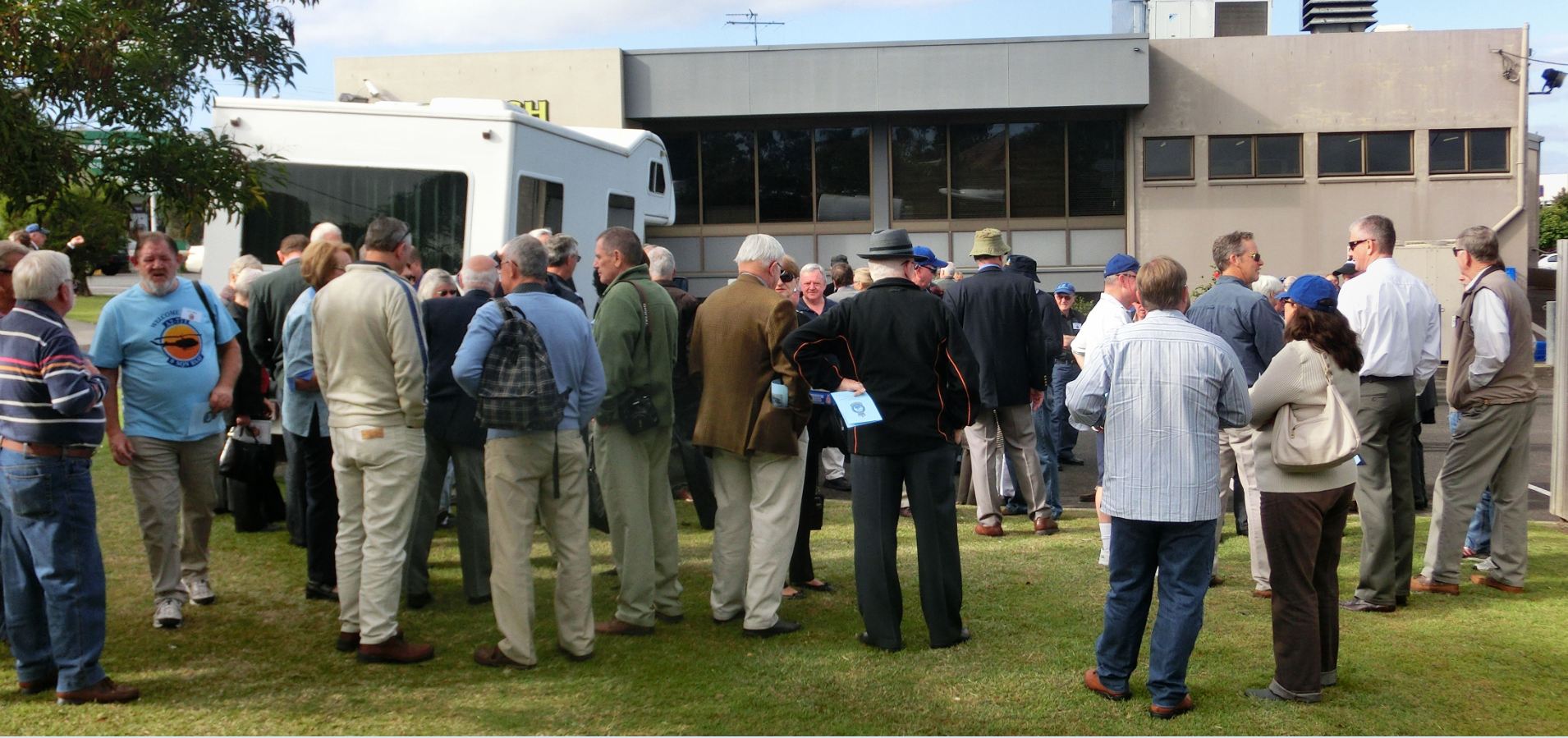 Forming up for the bus