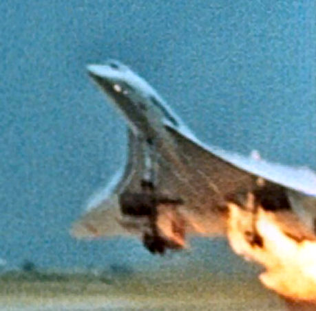 Concorde on fire