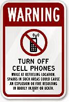 Phone warning at Servo