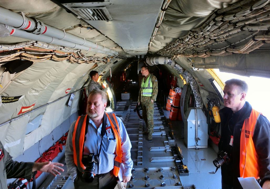 Interior of the KC-135 at Amberley